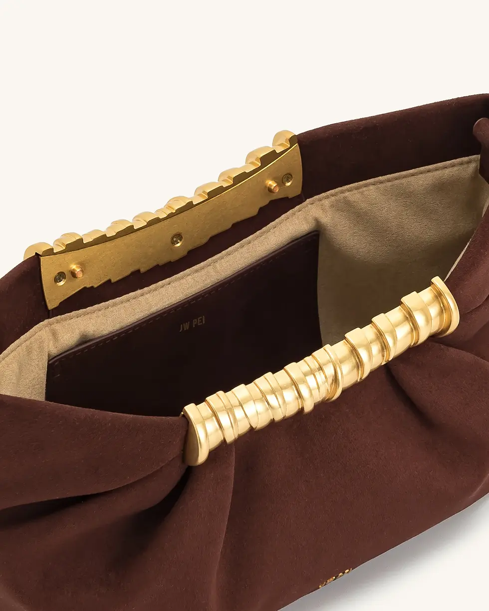 Miniatura: Leia Pleated Clutch - Dark Brown