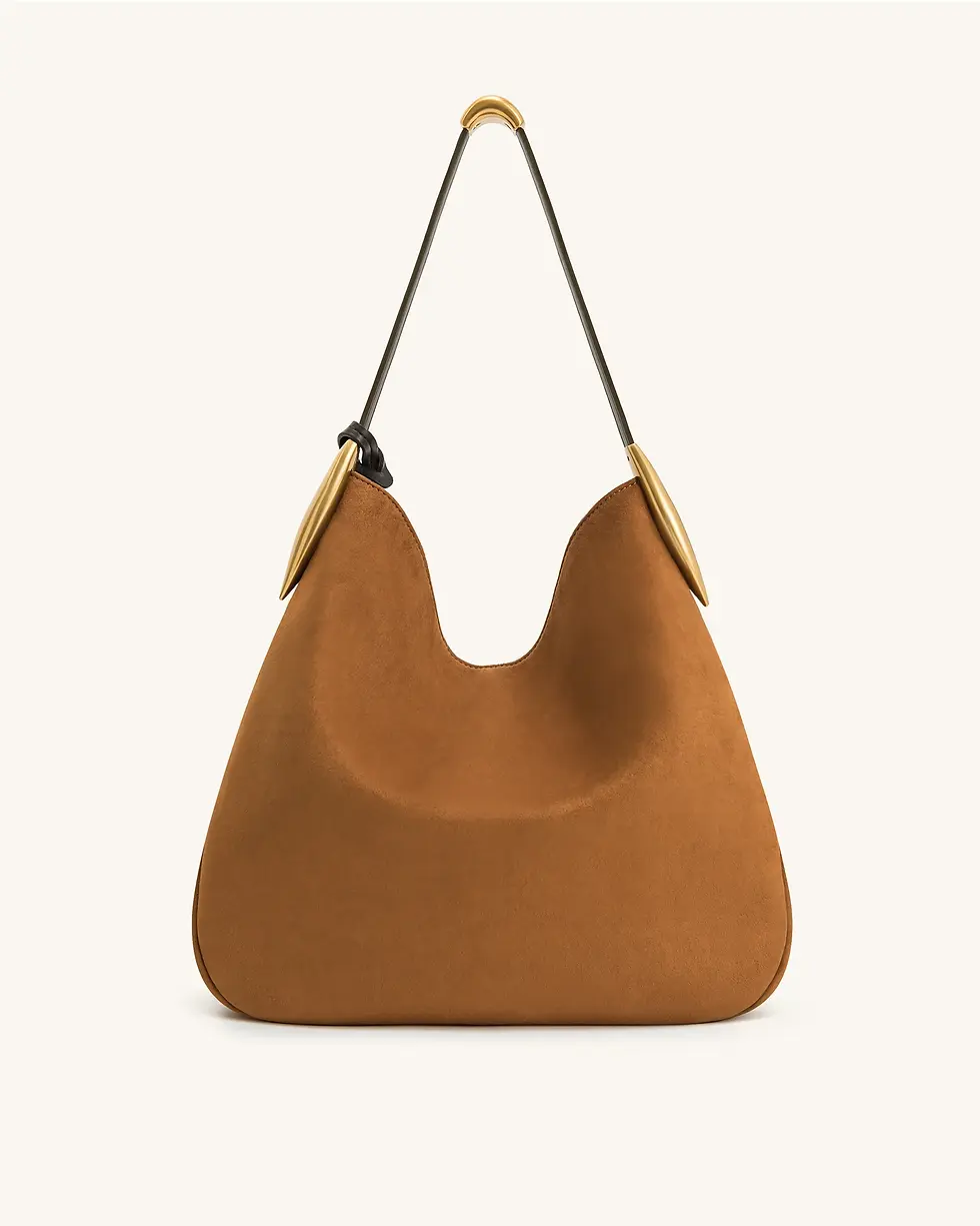 Miniatura: Nina Metal Charm Hobo Bag - Café