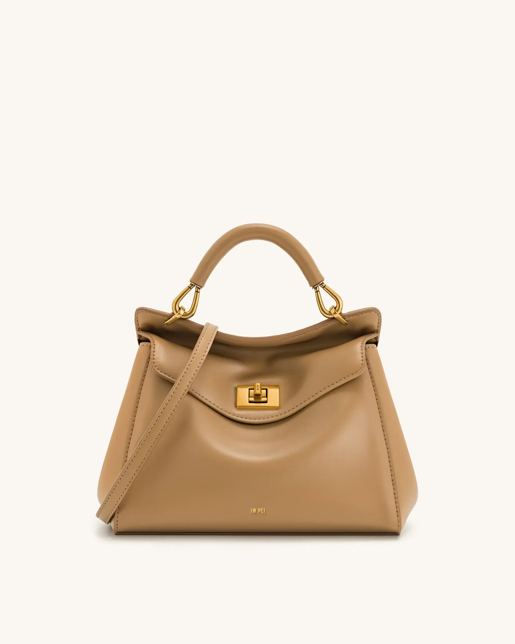 Lucia Classic Top Handbag - Cafe