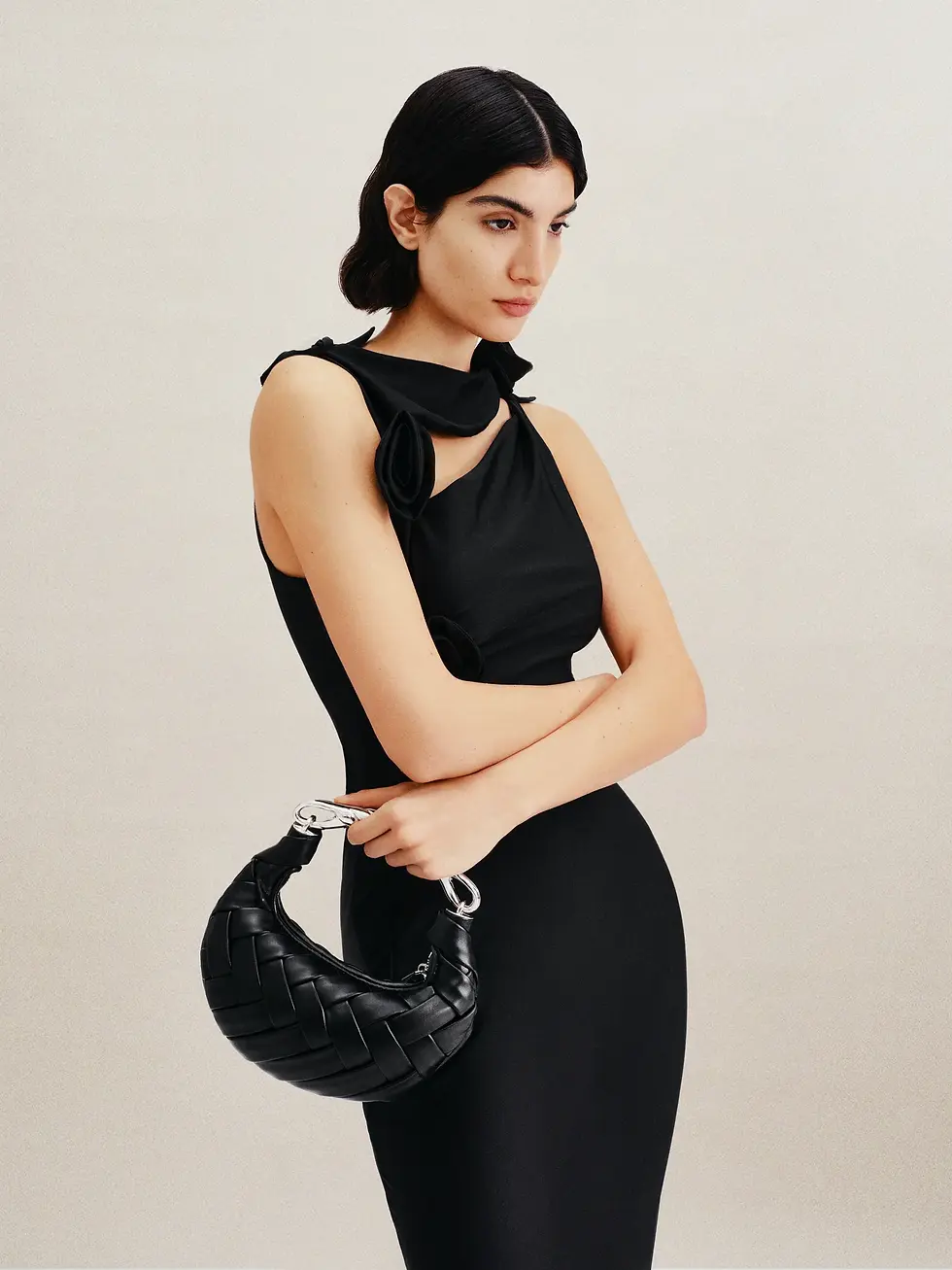 Miniatura: Orla Weave Handbag - Negra