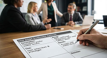 Bild des KI Sprint, management pitch canvas