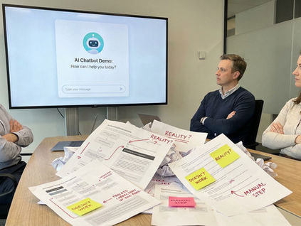 Fachabteilung grübelt über KI Prototyp