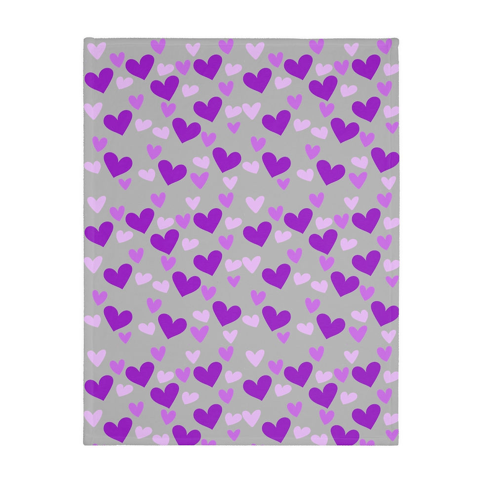 Thumbnail: Love Like a Pitbull Velveteen Microfiber Blanket - Purple