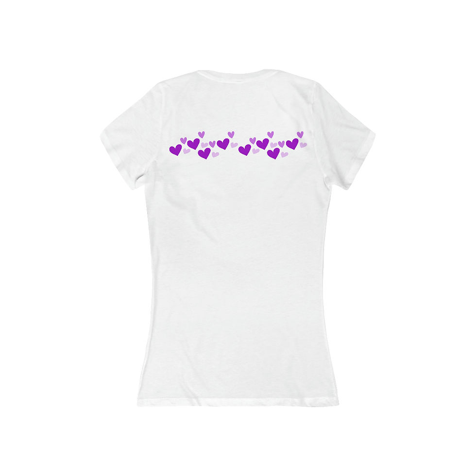Thumbnail: Women's Love Like a Pitbull - Valentine's V-Neck Tee - Purple