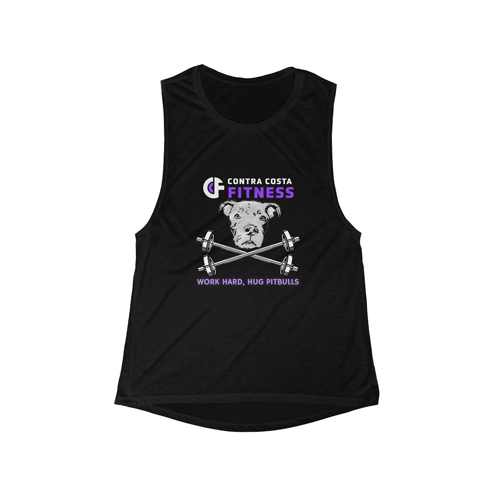Purple Women's Work Hard, Hug Pitbulls Muscle Tank