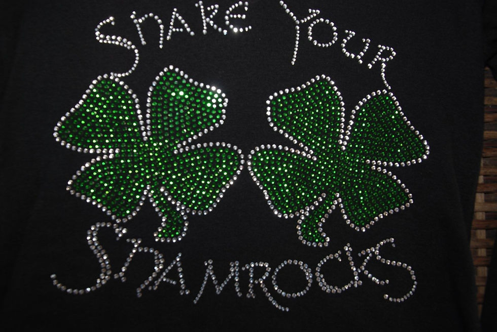 Thumbnail: St Patricks Day Rhinestone Bling Hoodie or Sweatshirt