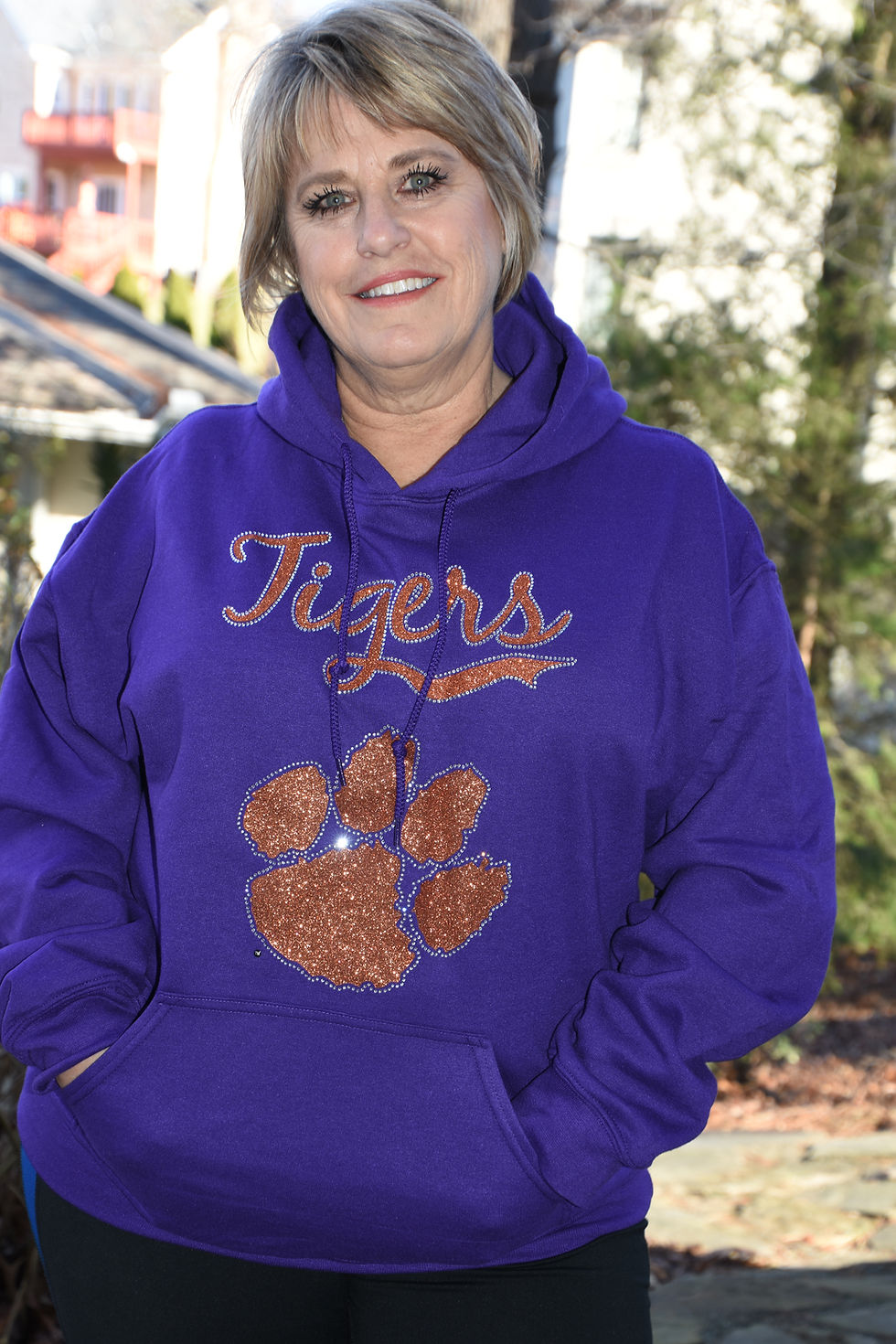 Thumbnail: Clemson Tigers  Rhinestone Bling Hoodie