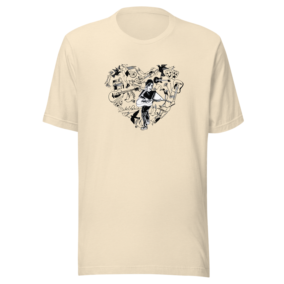 Thumbnail: GuitarDrumming Heart Unisex t-shirt