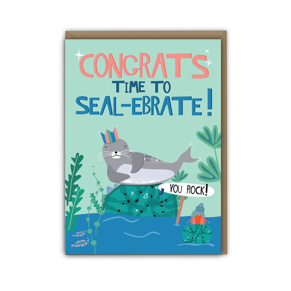 seal on a rock sunbathing with a hat on