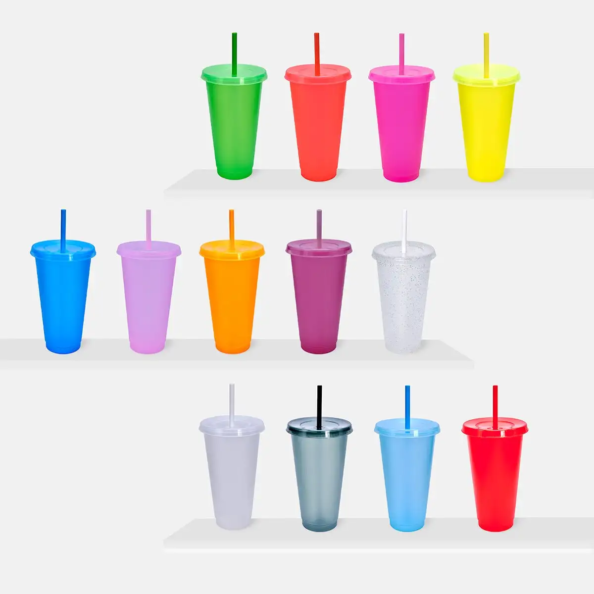 Vaso JAS de Plástico 800 ml con Popote Personalizado