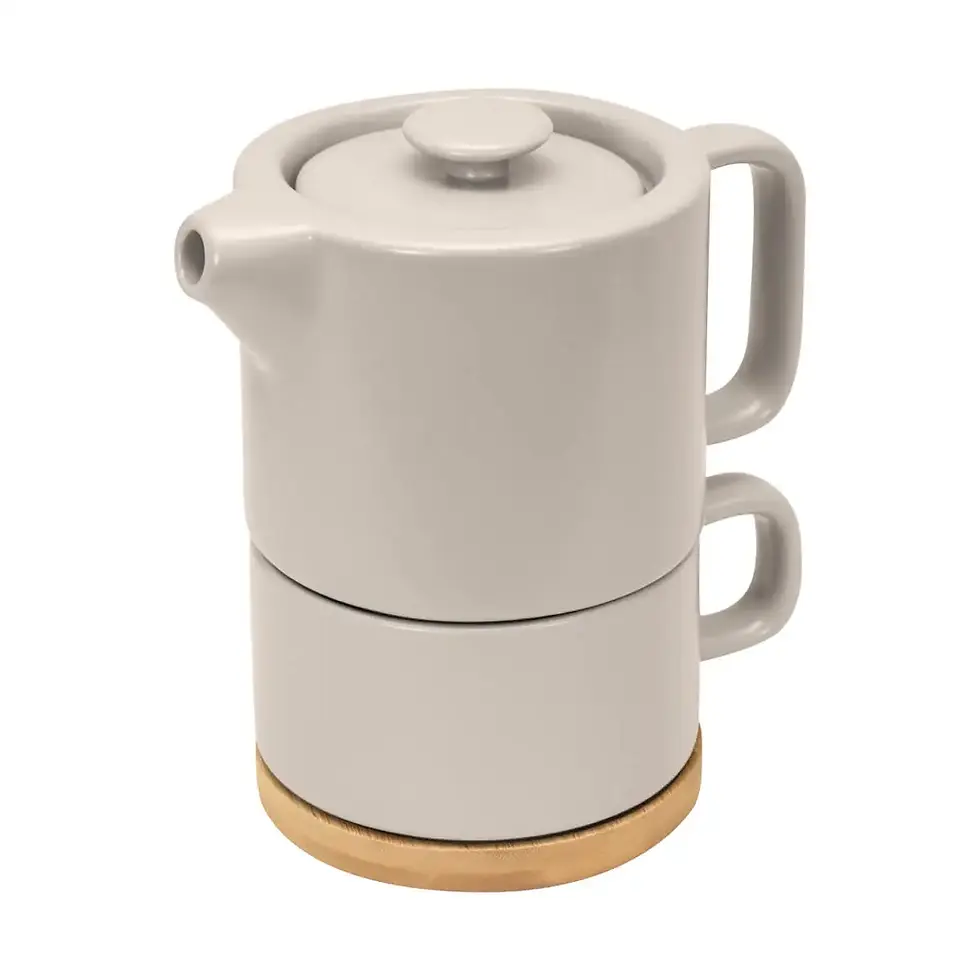Miniatura: Tetera Hunni con Taza y Base de Bambú 4 Piezas