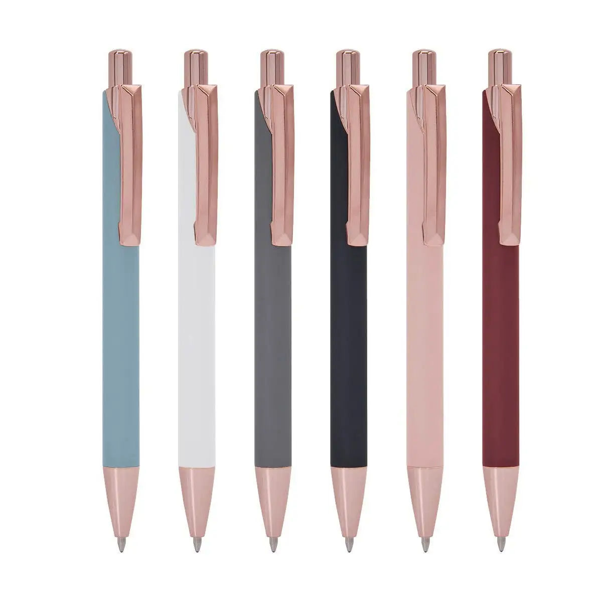 Bolígrafo Tift rubber personalizado rose gold