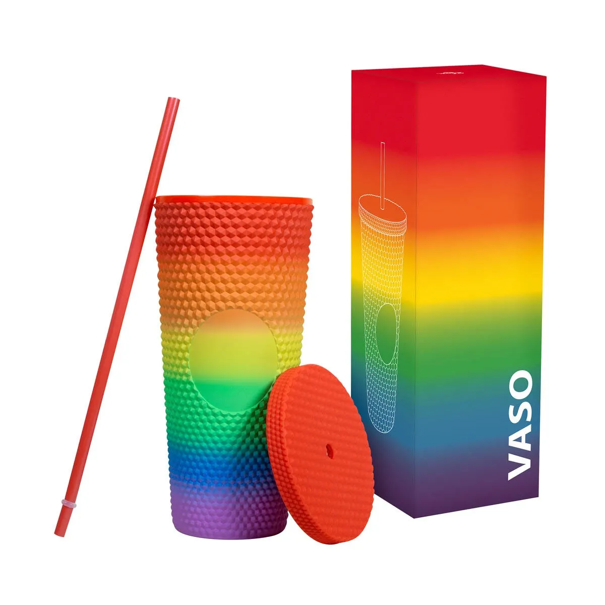 Vaso PRIDE Texturizado con Picos y Acabado Rubber