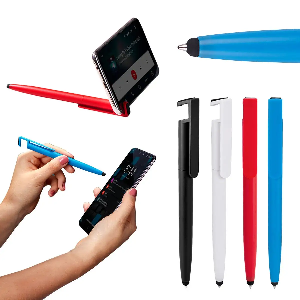 Bolígrafo ASHIDA Touch Screen con Base para Smartphone