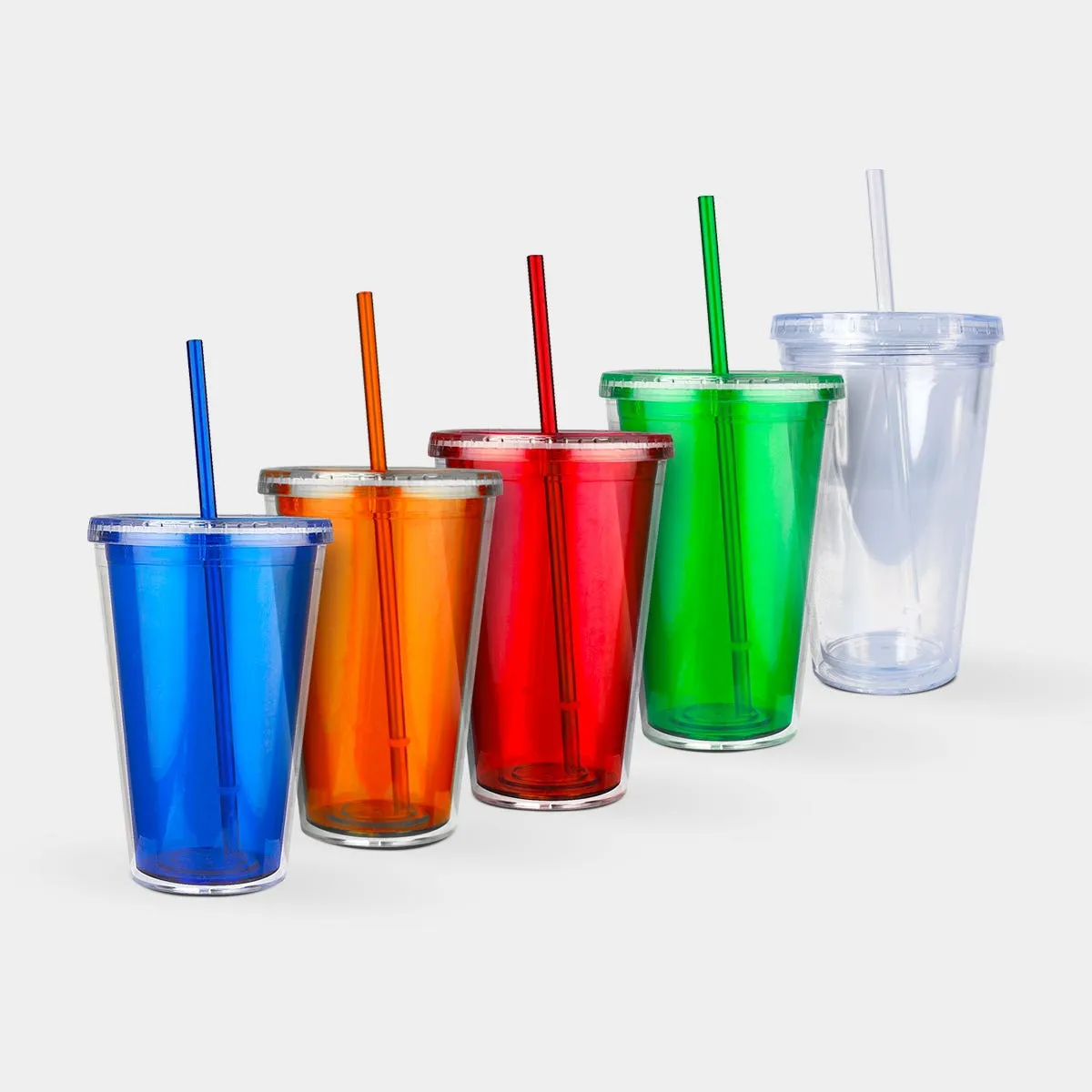 Vaso EMBASSY Doble Pared 500 ml con Tapa y Popote