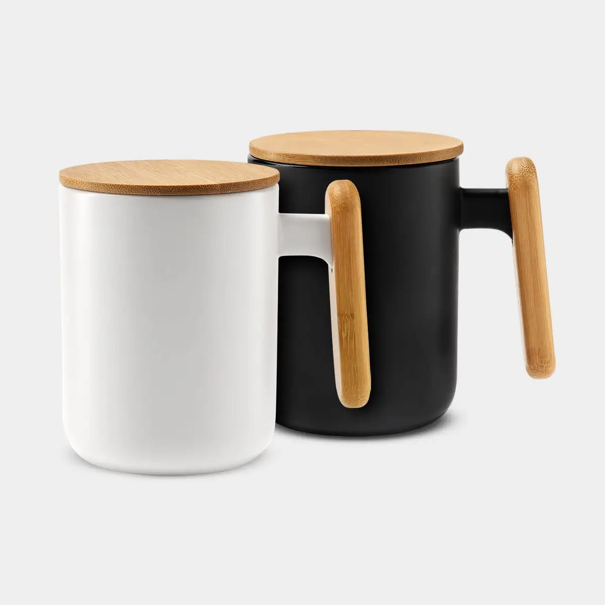 Taza HANOI 12 oz Mate con Tapa de Bambú Personalizada