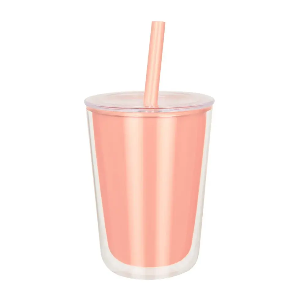 Miniatura: Vaso Elissa Doble Pared con Popote 700 ml Personalizado