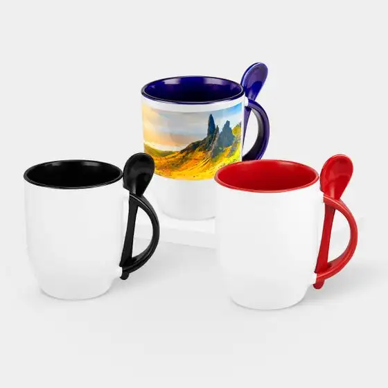 Taza MARGAO para Sublimar 11 oz con Cuchara