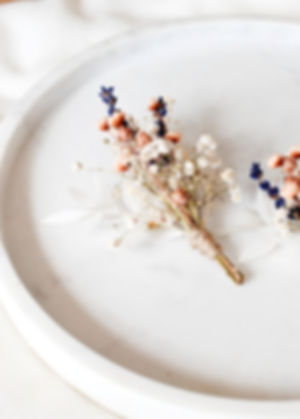 Buttonhole Lavendel & Peach
