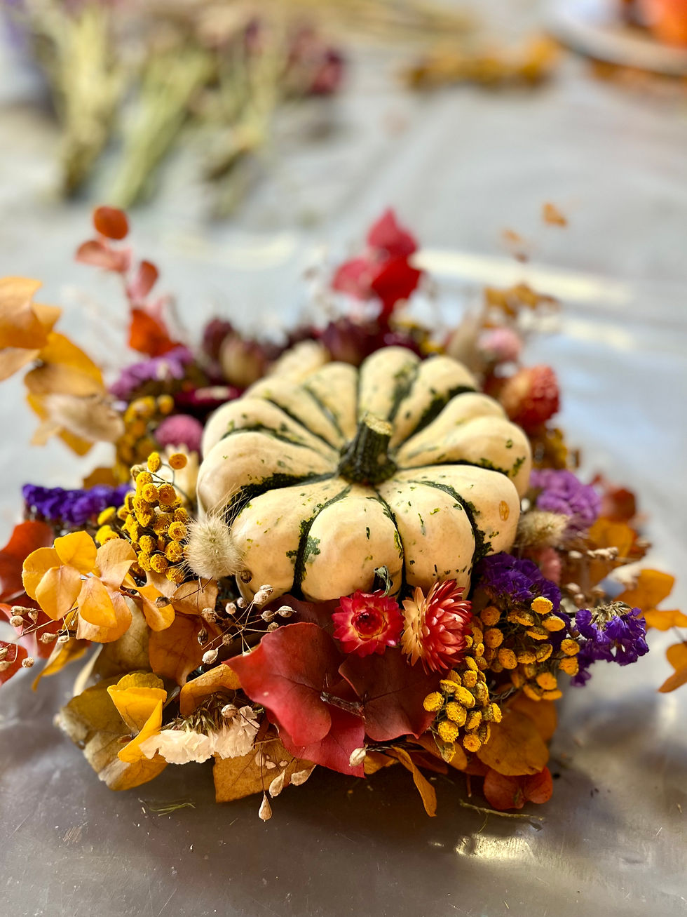 Atelier courge fleurie