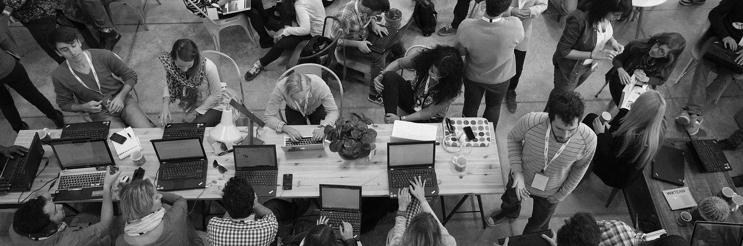 Top View of Modern Workspace