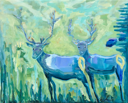 Two Blue Elk