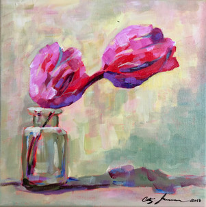 Tulips in Glass