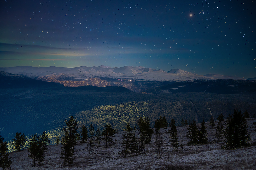 Stjernehimmel på Hylja. Foto Geir Sletten