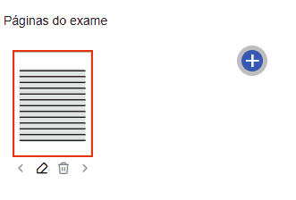 Mecanismo para acrescentar páginas do exame