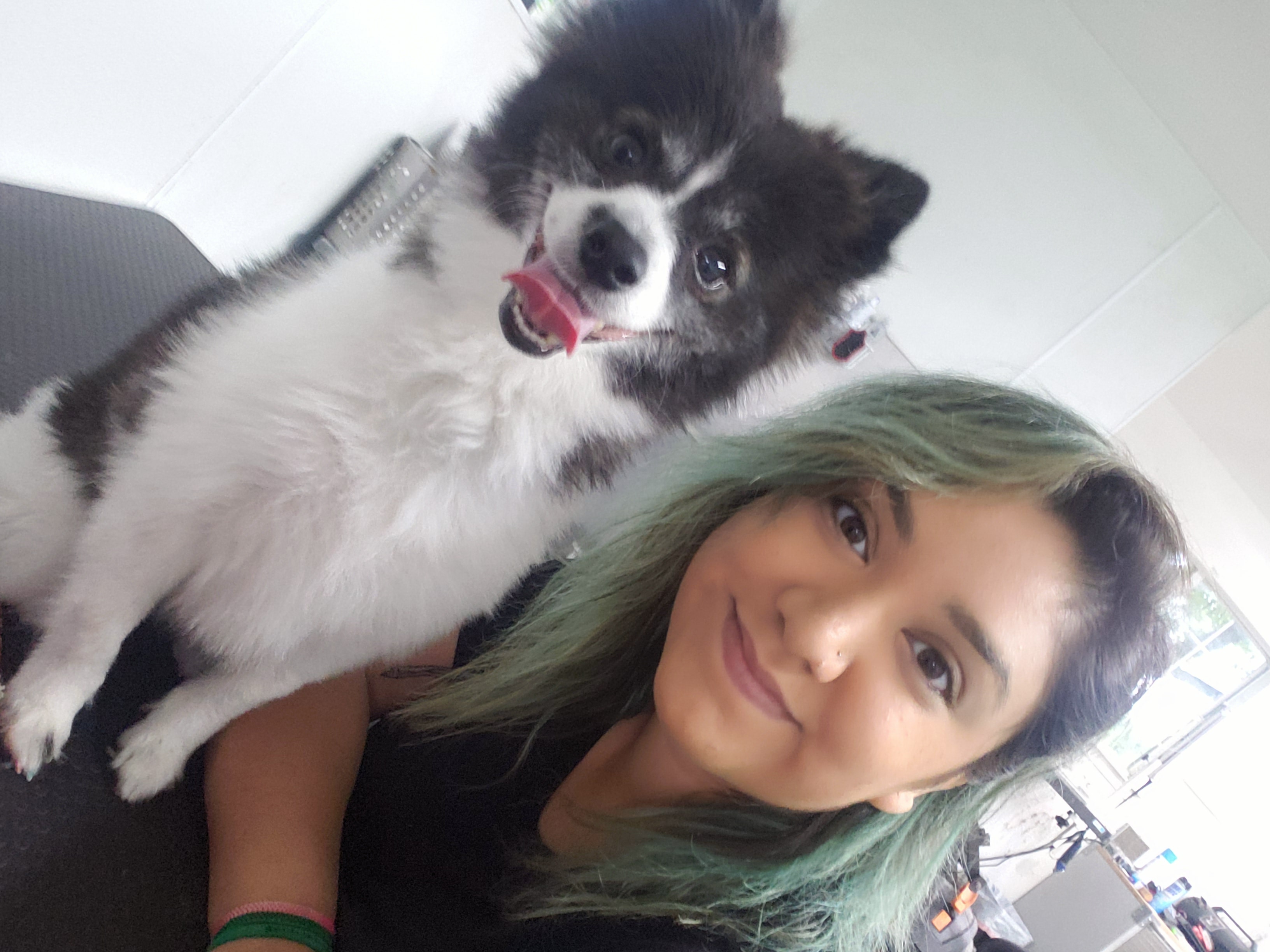 Lexus and Miss Ellison before a bath