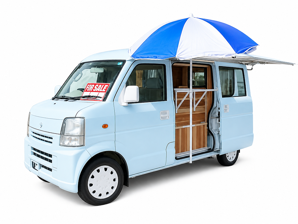 サムネイル： スズキ エブリィバン　キッチンカー ライトブルー