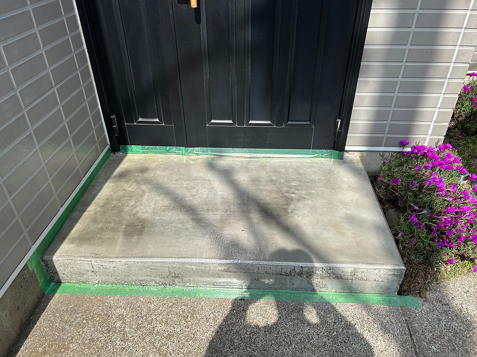 玄関ポーチ改修 コンクリート打設完了