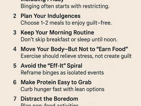 Mastering Your Weekend: 10 Strategies to Break the Binge-Restrict Cycle