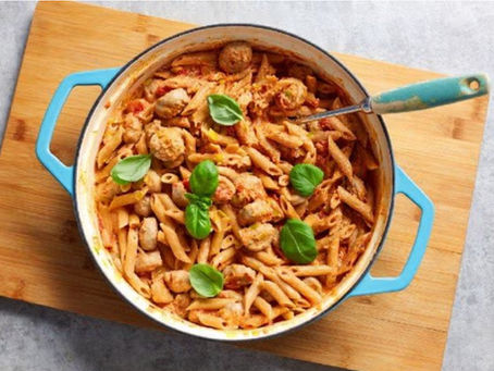 Lean, Creamy Sausage Pasta