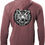 Thumbnail: Men's Heavyweight Hoodie--Burgundy Heather with B/W logo