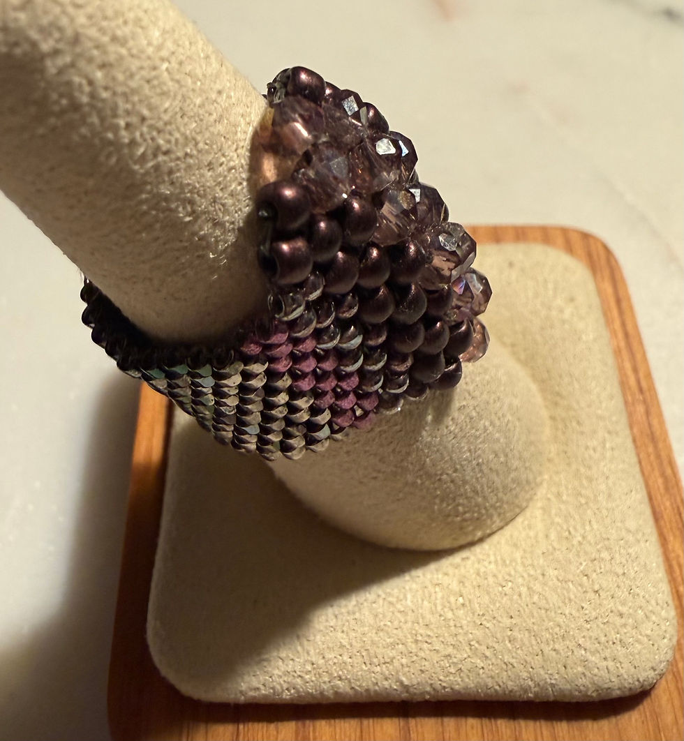 Thumbnail: Crystal Ring in Purples -Size 6 1/2