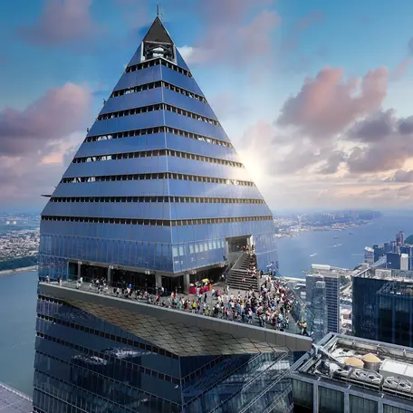 Cinematic shot of The Edge Building.