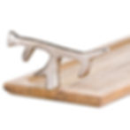 Thumbnail: Hand-Crafted Serving Tray With Silver Deer Antler Handles, Large