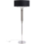 Thumbnail: Langan Floor Lamp In Nickel With Black Shade E14 40W