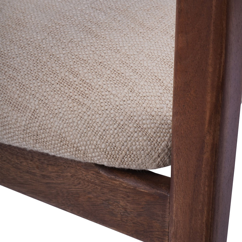 Thumbnail: Monterey Wooden Upholstered Dining Chair in Beige