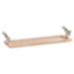 Hand-Crafted Serving Tray With Silver Deer Antler Handles, Large