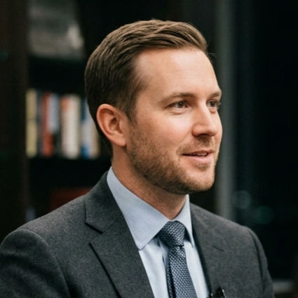 Can I have a mid 30s white guy in an interview with a dark black executive background with