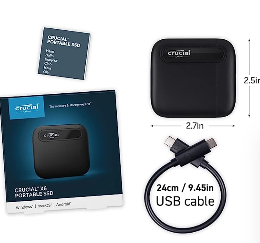 500GB Portable SSD for Content