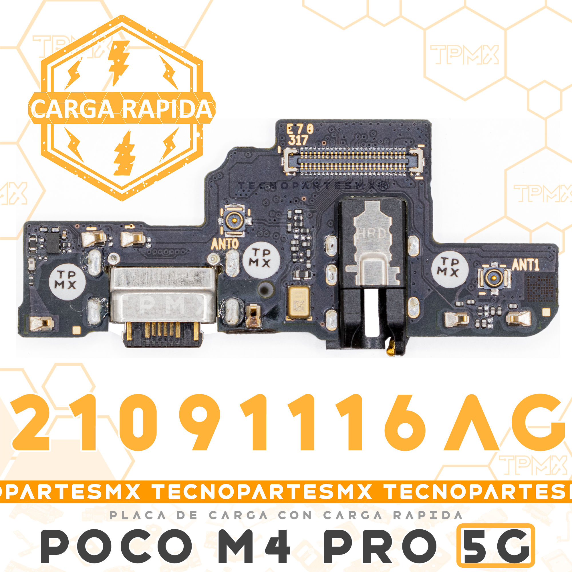 Placa Tablilla Centro De Carga Para Xiaomi Poco M4 Pro 5G Carga R
