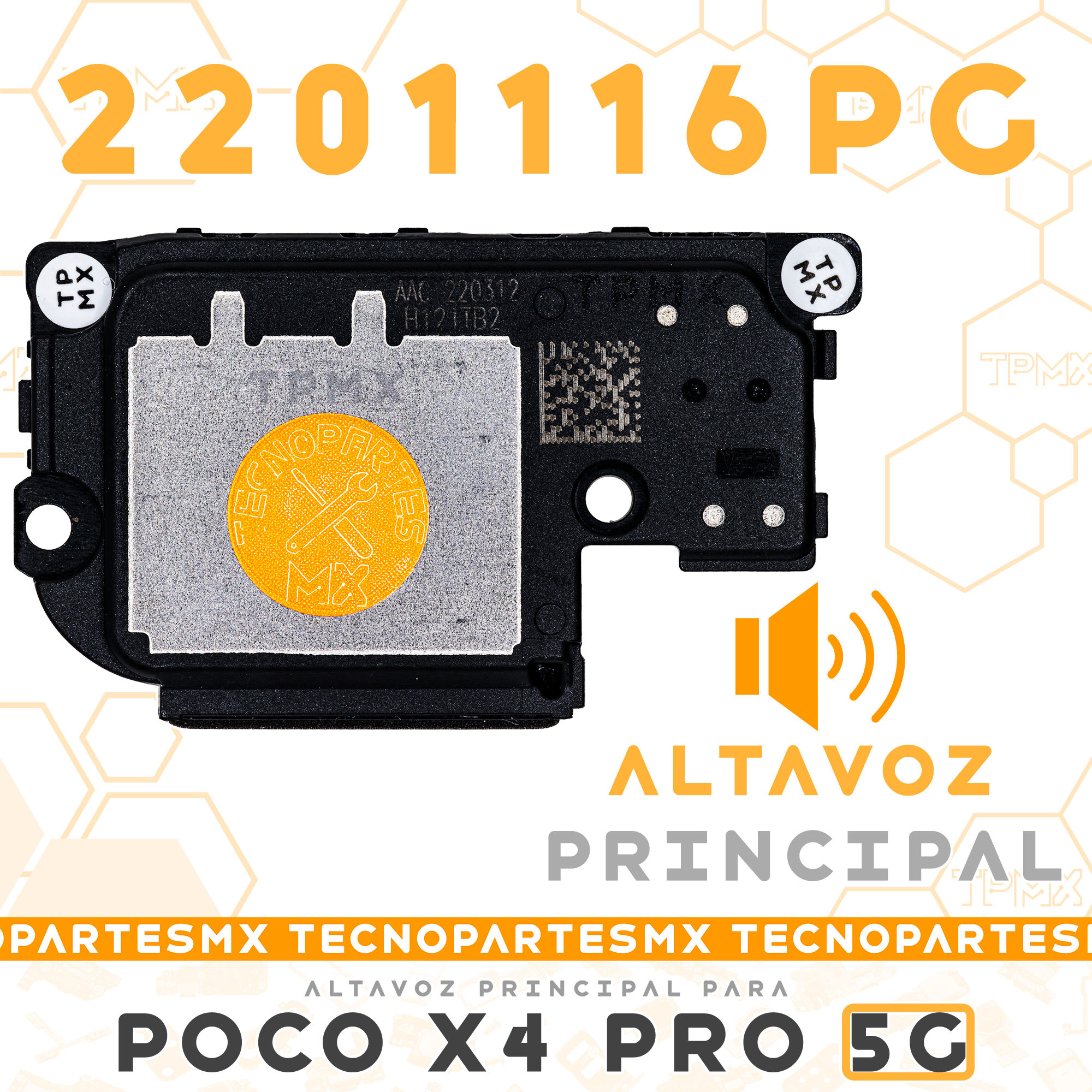 Altavoz Bocina Principal Para Xiaomi Poco X4 Pro 5G 2201116PG