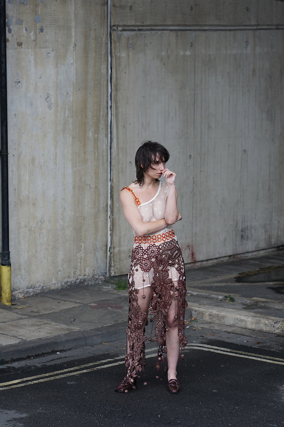 Thumbnail: Patchwork Crochet and Hotfix Skirt