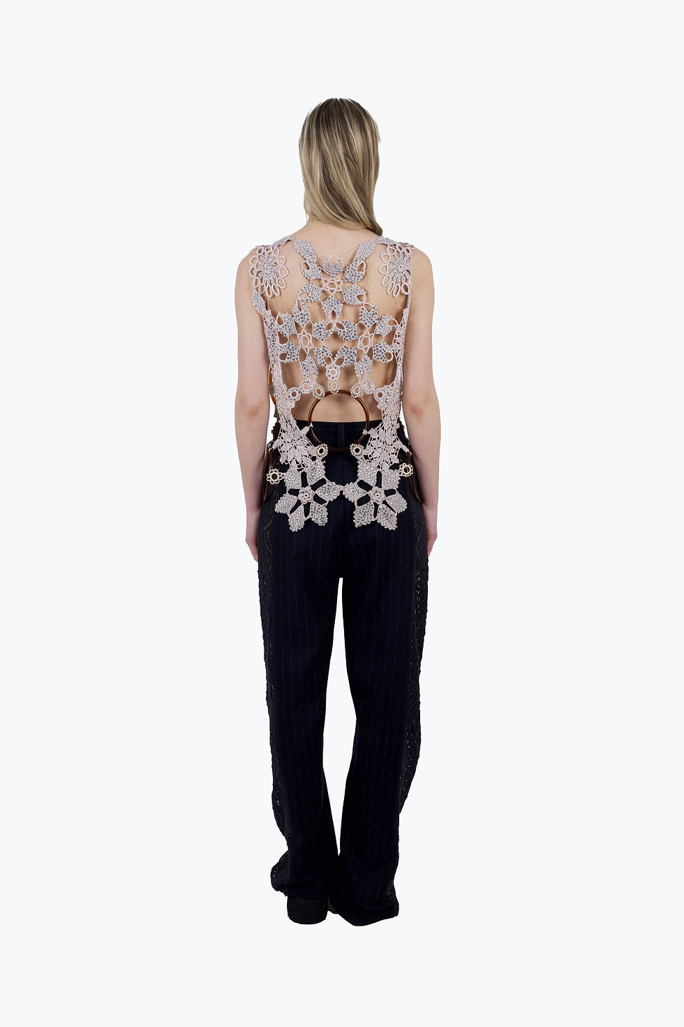 Thumbnail: Patchwork Crochet and Crystal Top