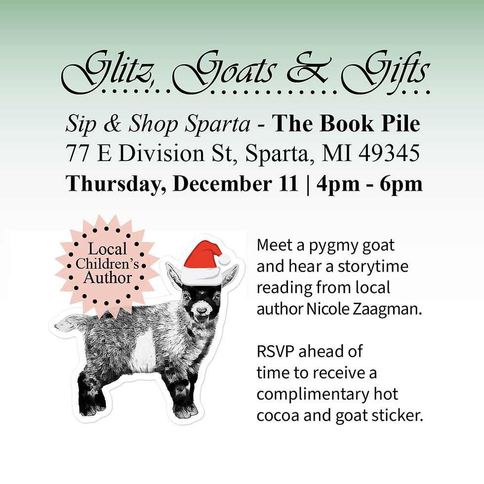 Glitz, Goats & Gifts - Sip & Shop Sparta
