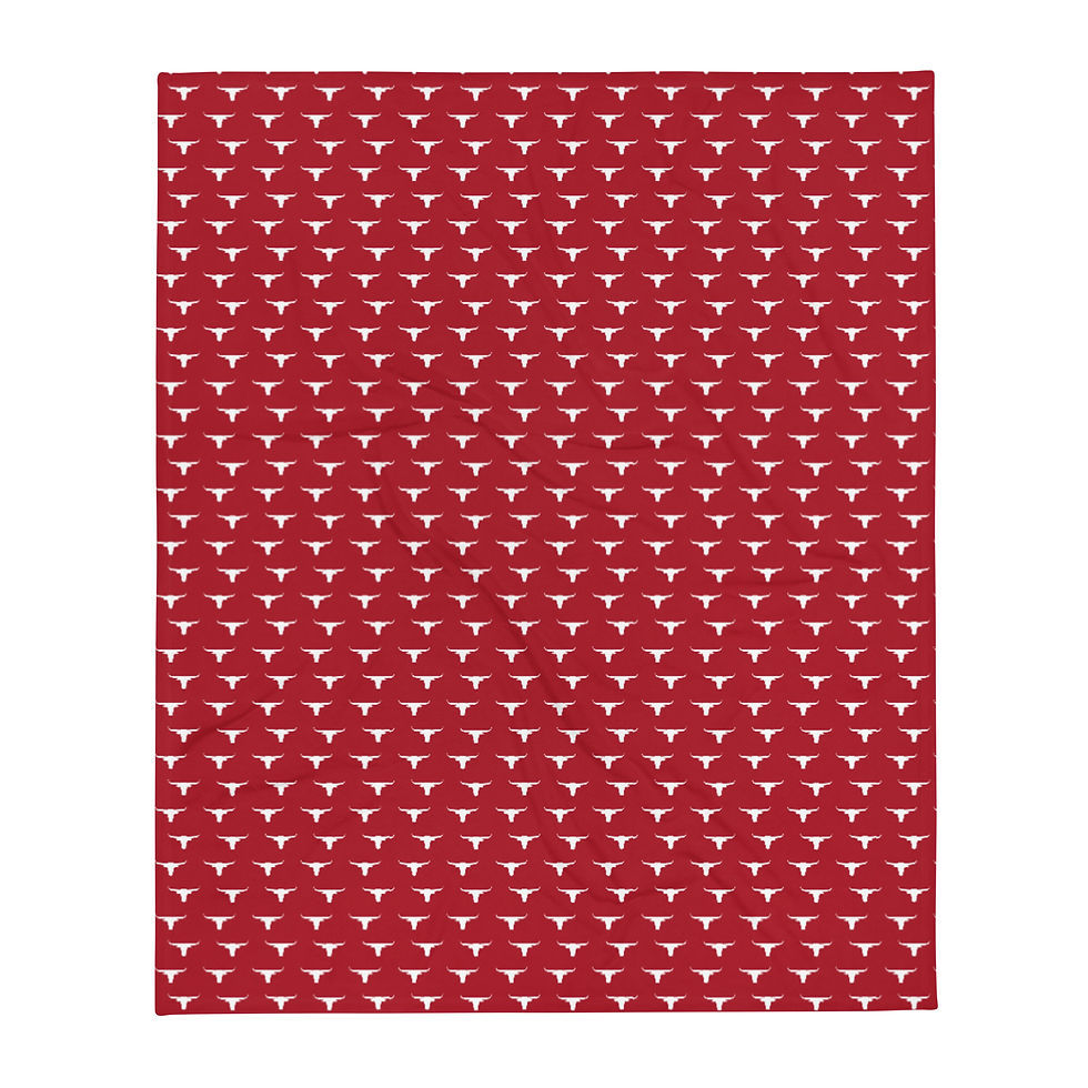 Thumbnail: Longhorn Print Throw Blanket
