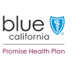 Blue California logo with Promise Health Plan text on black background.